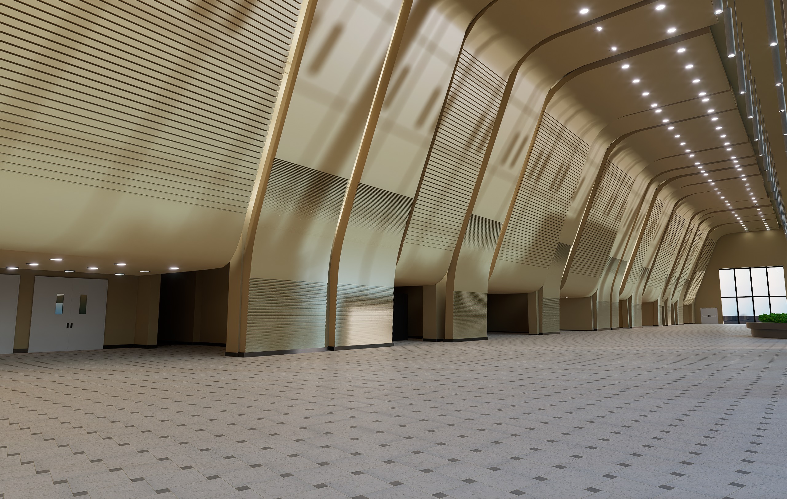 Convention Center Building 3D model_4
