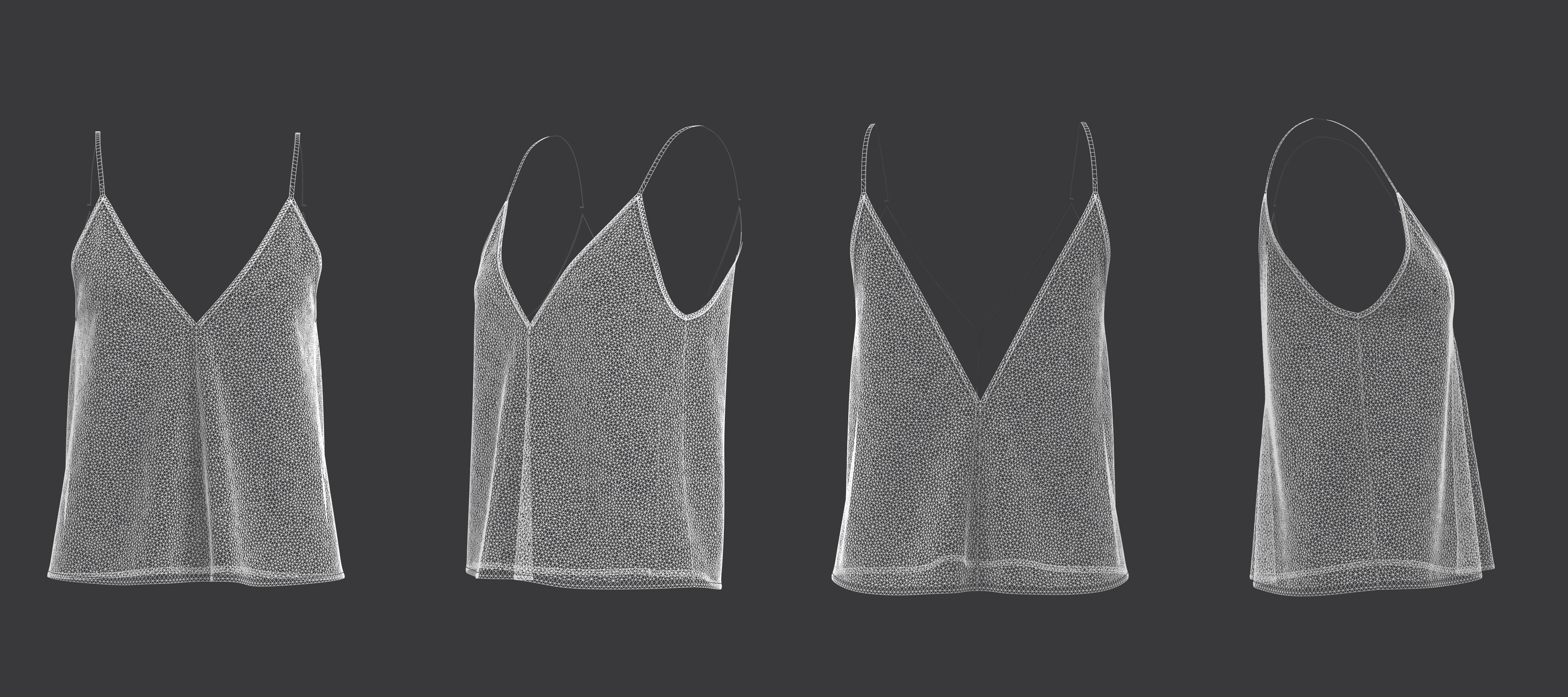 Flowy Deep V Top 3D model_10