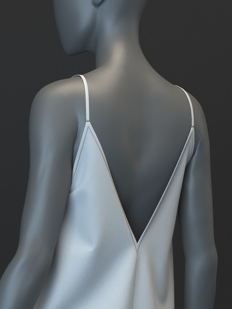 Flowy Deep V Top 3D model_6