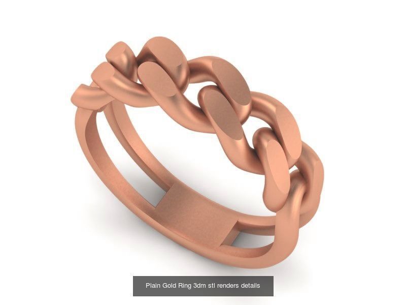 9 Plain Gold Ring 3dm stl renders details 3D Model Collection_9