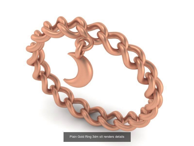 9 Plain Gold Ring 3dm stl renders details 3D Model Collection_10