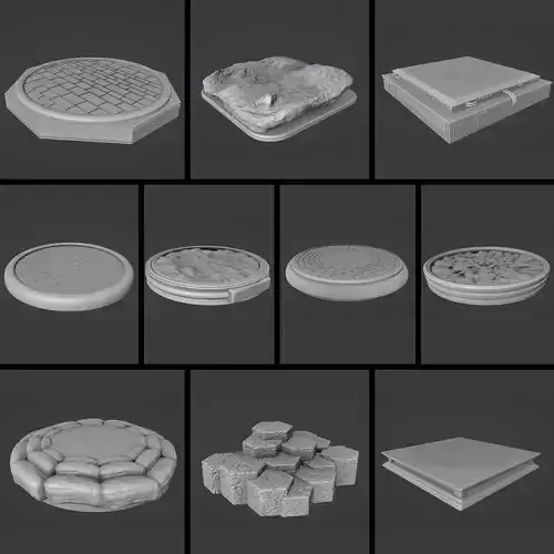 3d Printing Bases Pack Vol 1 3D print model