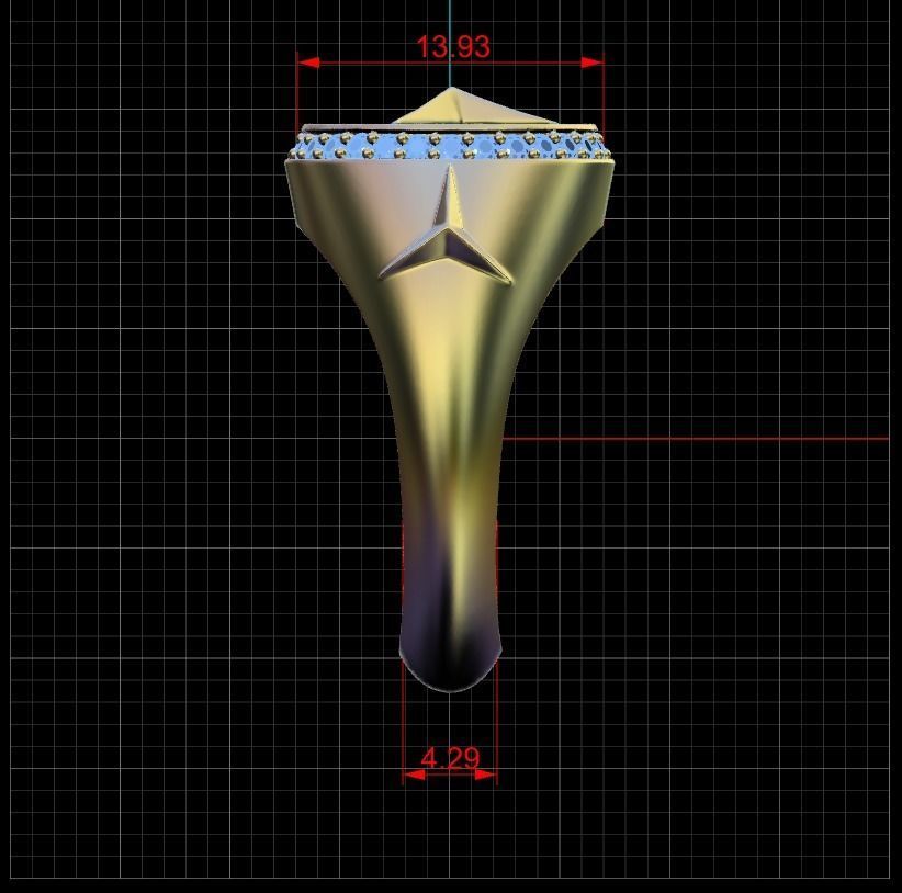 Mercedes Ring 3D print model_8