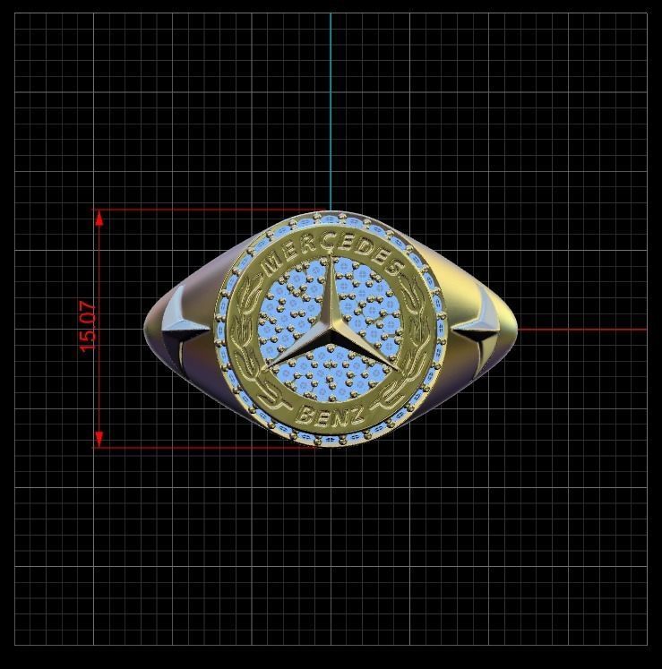 Mercedes Ring 3D print model_7