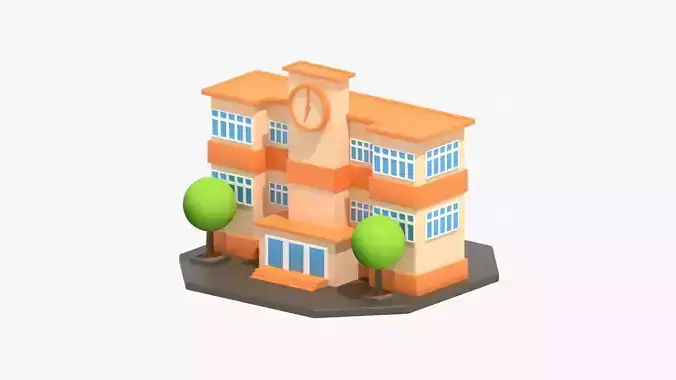 School 3D Illustration