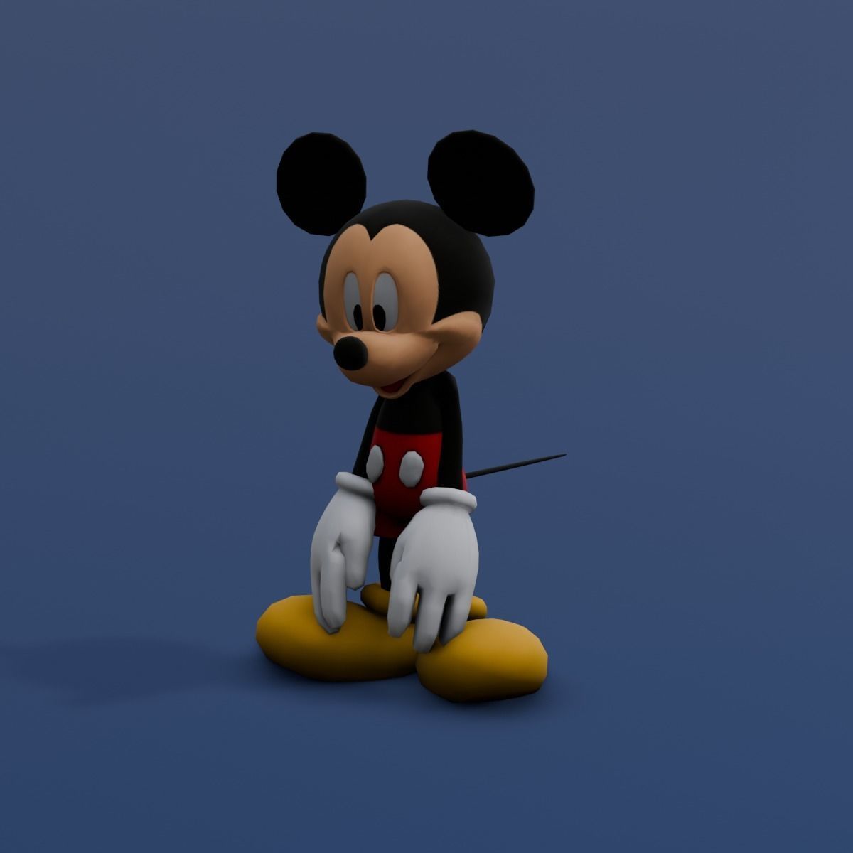 Animated Rigged Mickey Mouse  Low-poly 3D model_12