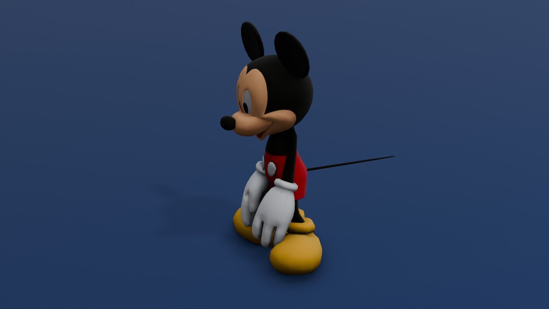 Animated Rigged Mickey Mouse  Low-poly 3D model_16