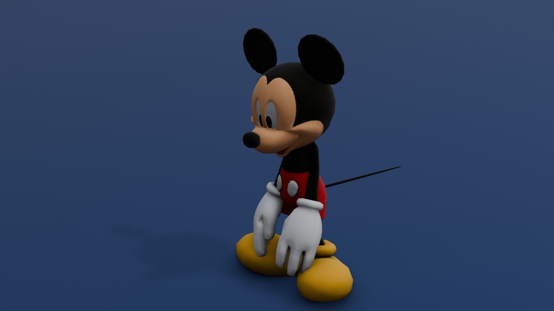 Animated Rigged Mickey Mouse  Low-poly 3D model_8