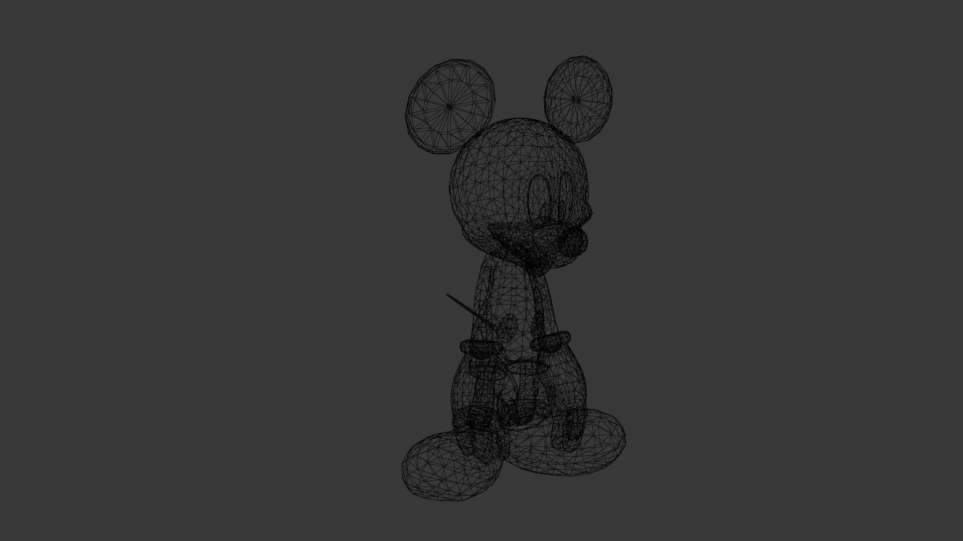 Animated Rigged Mickey Mouse  Low-poly 3D model_13