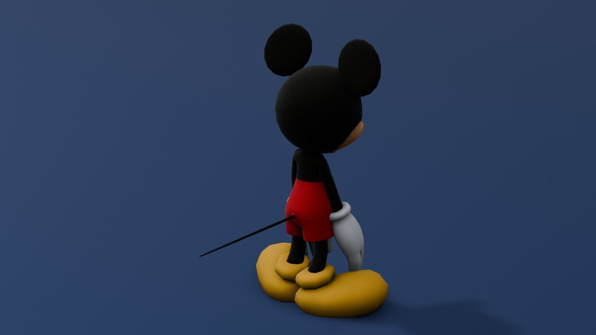 Animated Rigged Mickey Mouse  Low-poly 3D model_7