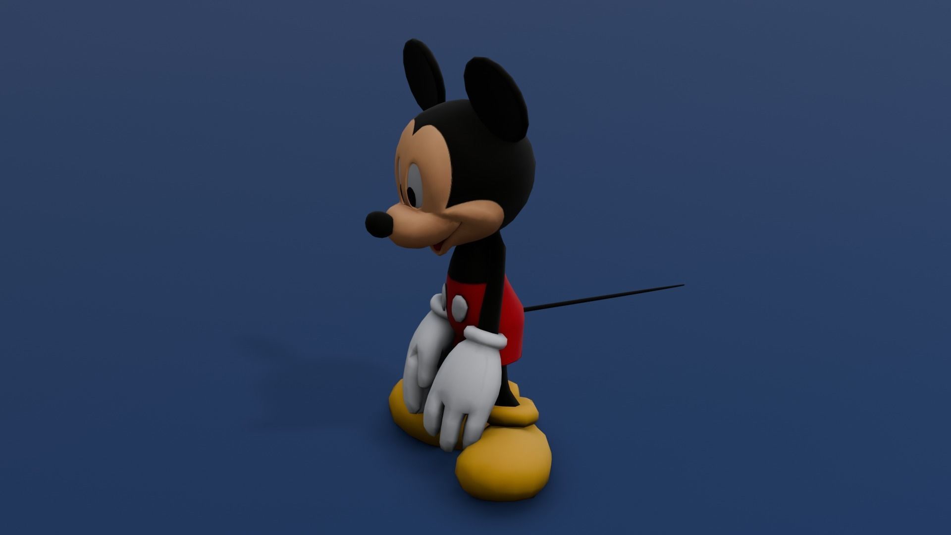 Animated Rigged Mickey Mouse  Low-poly 3D model_17