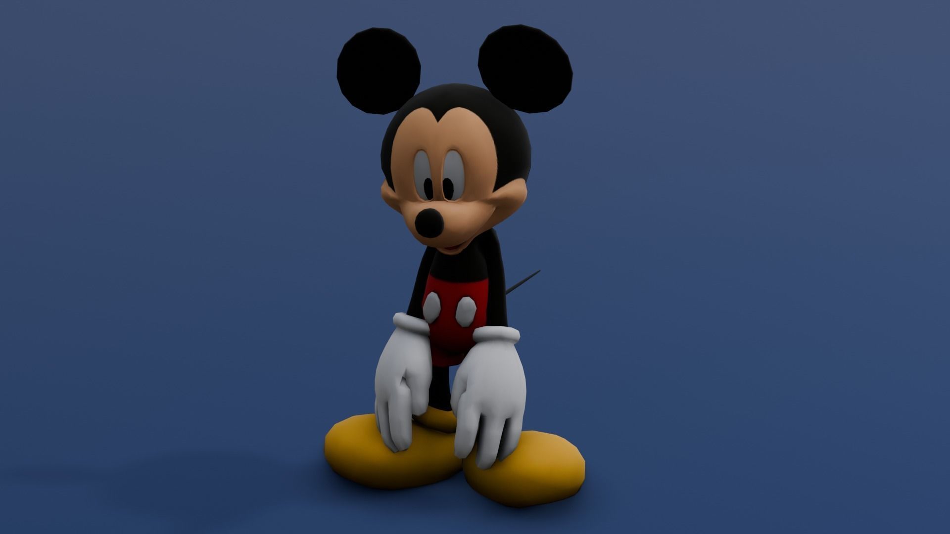 Animated Rigged Mickey Mouse  Low-poly 3D model_18