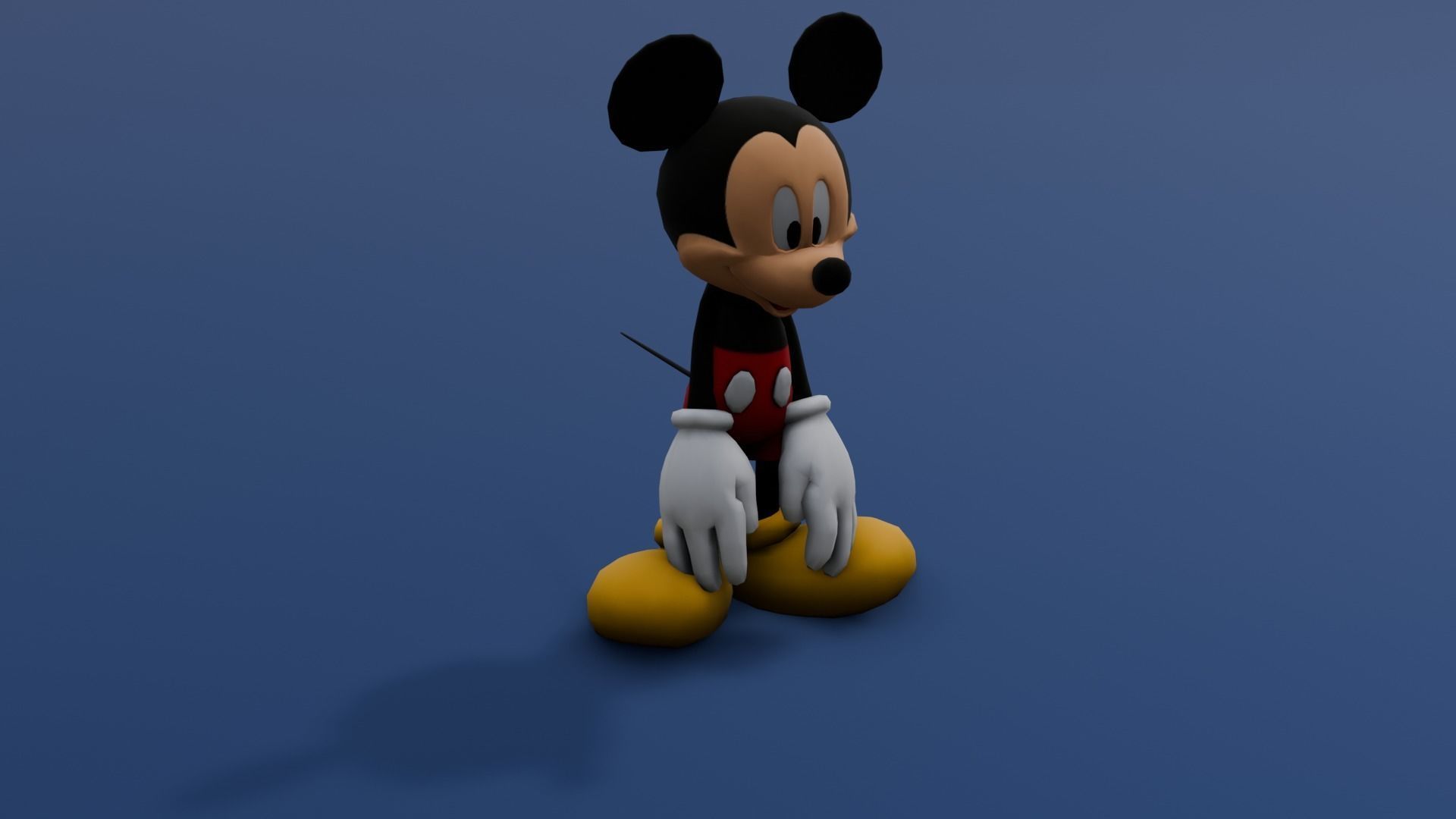 Animated Rigged Mickey Mouse  Low-poly 3D model_14