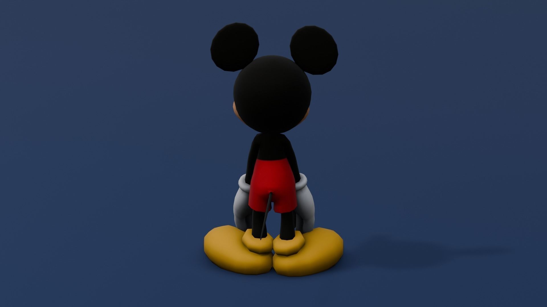 Animated Rigged Mickey Mouse  Low-poly 3D model_9