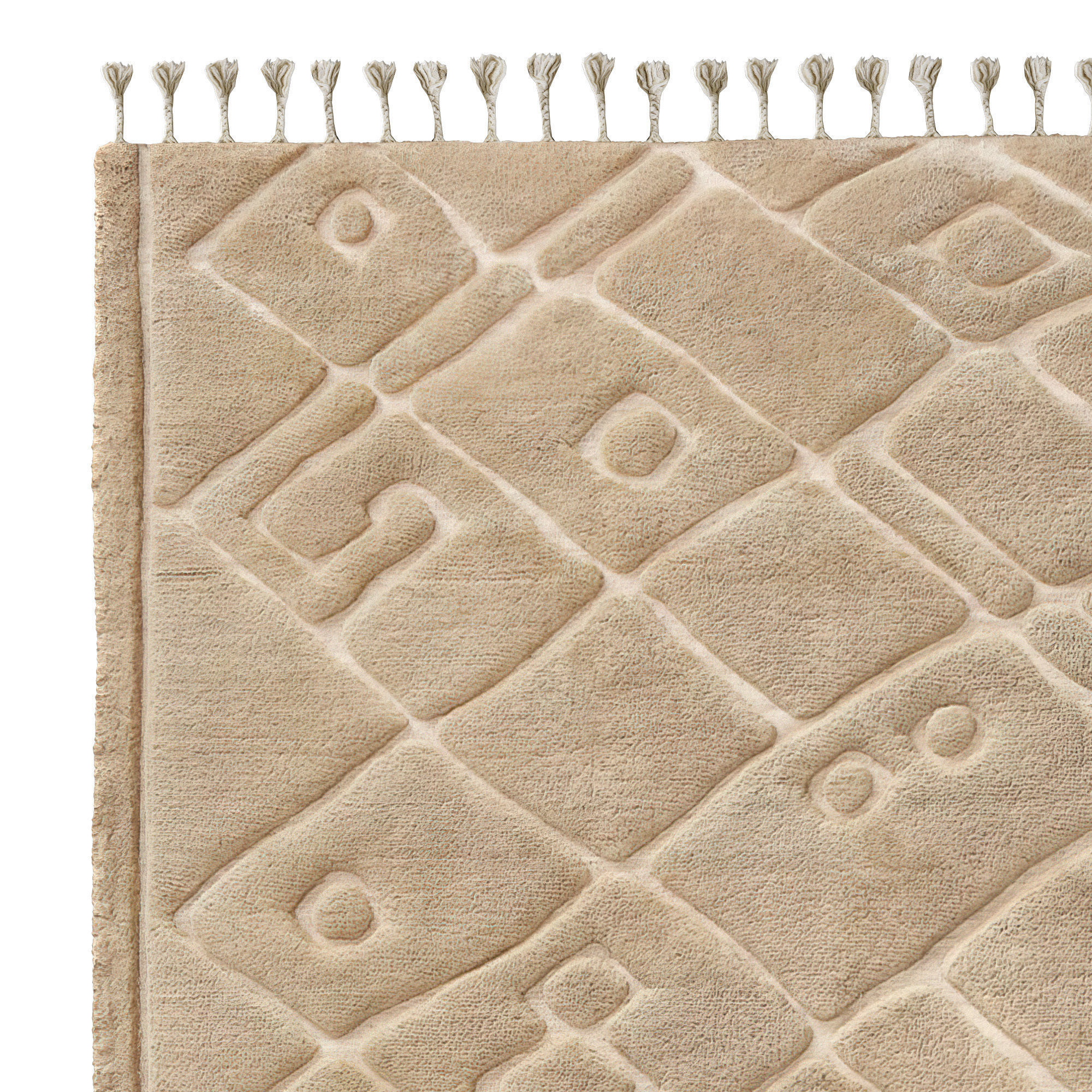 NORIAH WOOL RUG Wheat 3D model_4