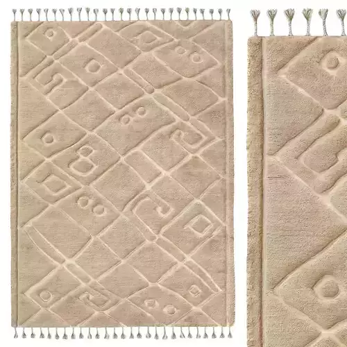 NORIAH WOOL RUG Wheat 3D model