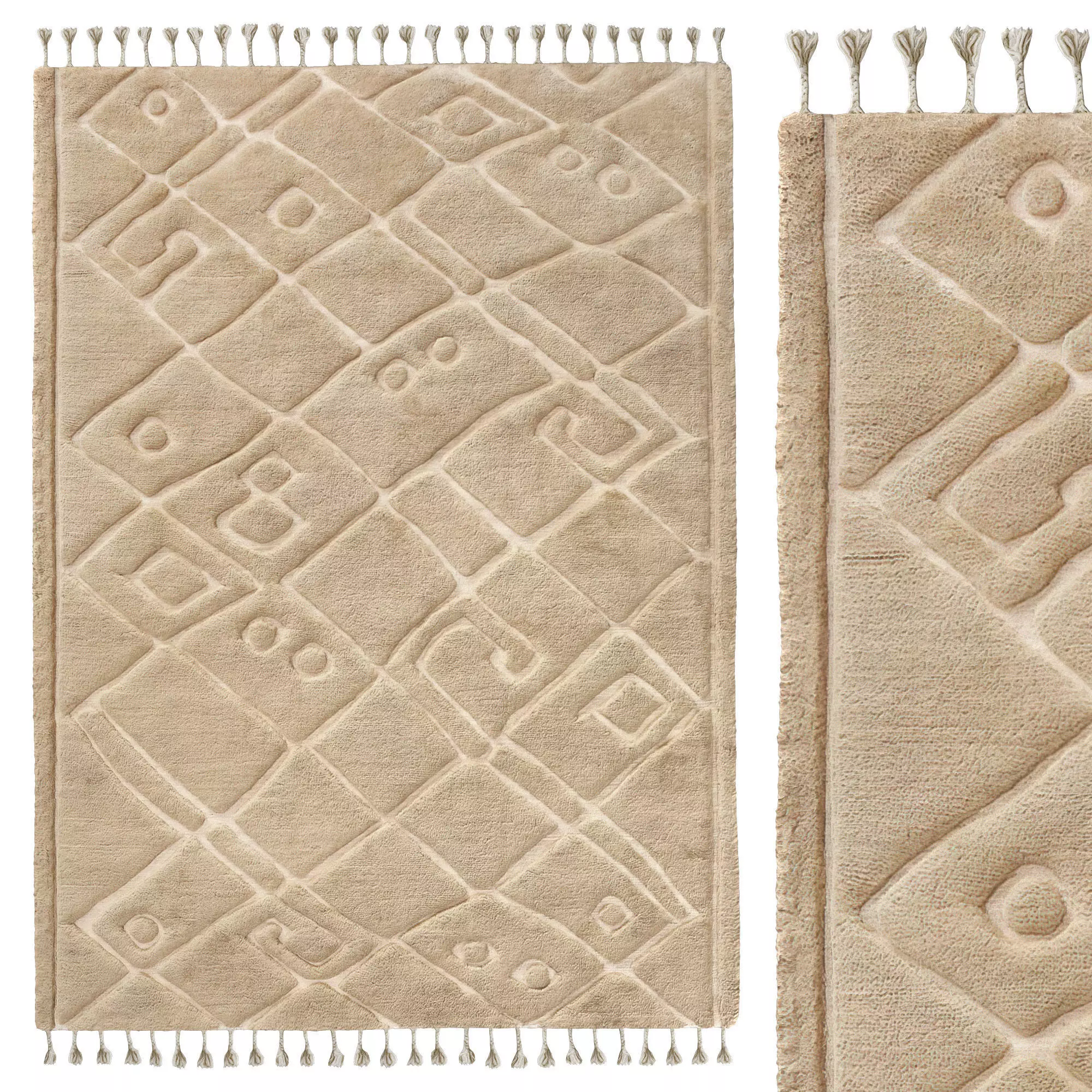NORIAH WOOL RUG Wheat 3D model_0