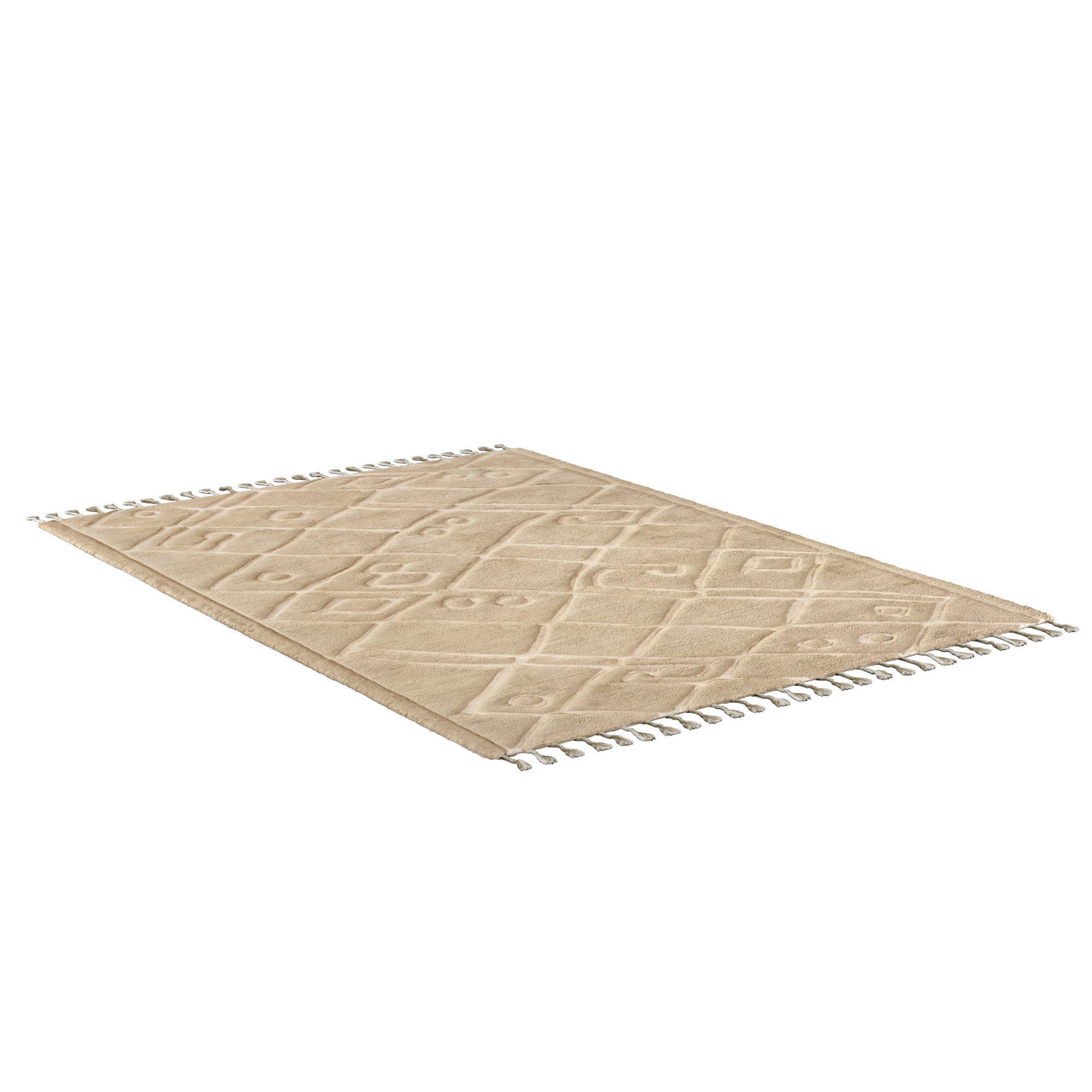 NORIAH WOOL RUG Wheat 3D model_1