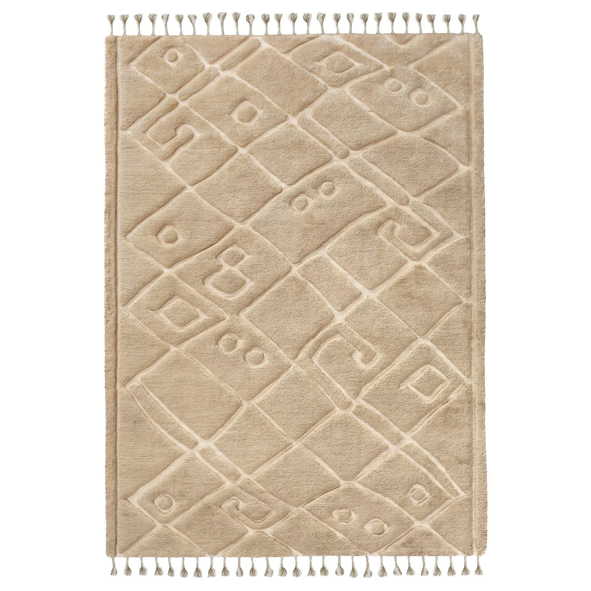 NORIAH WOOL RUG Wheat 3D model_3