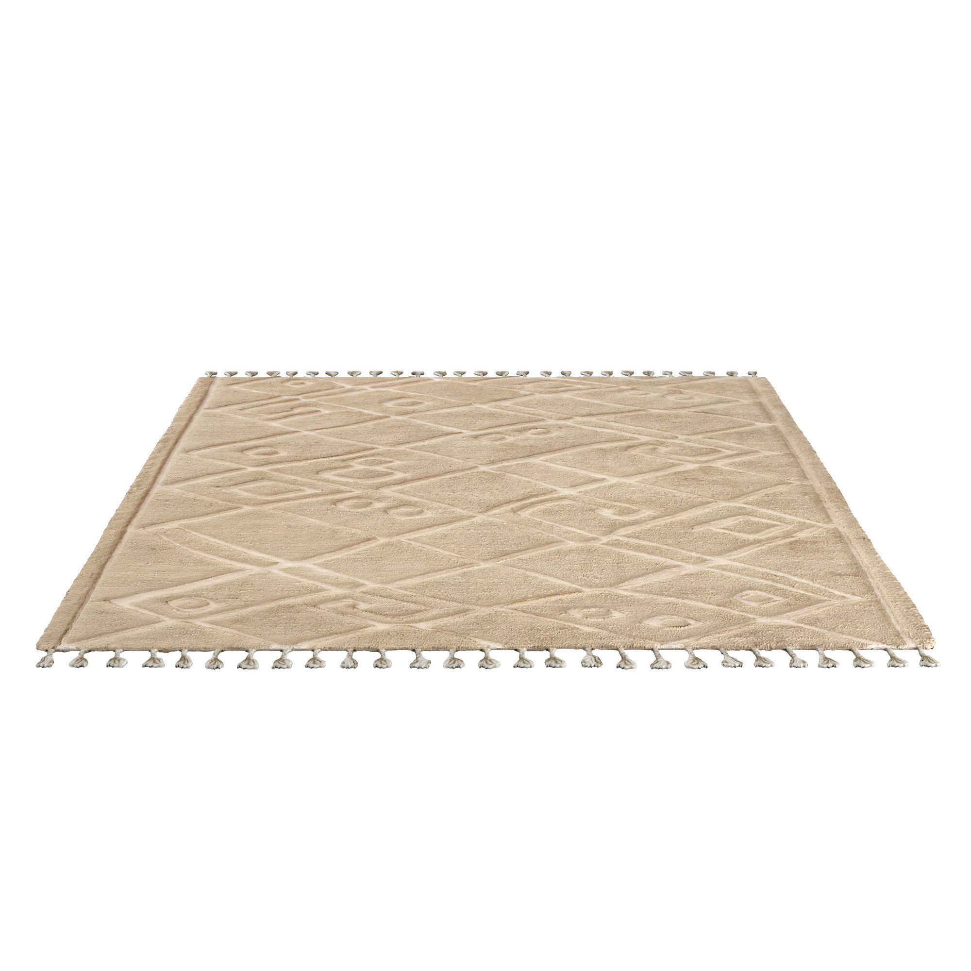 NORIAH WOOL RUG Wheat 3D model_2