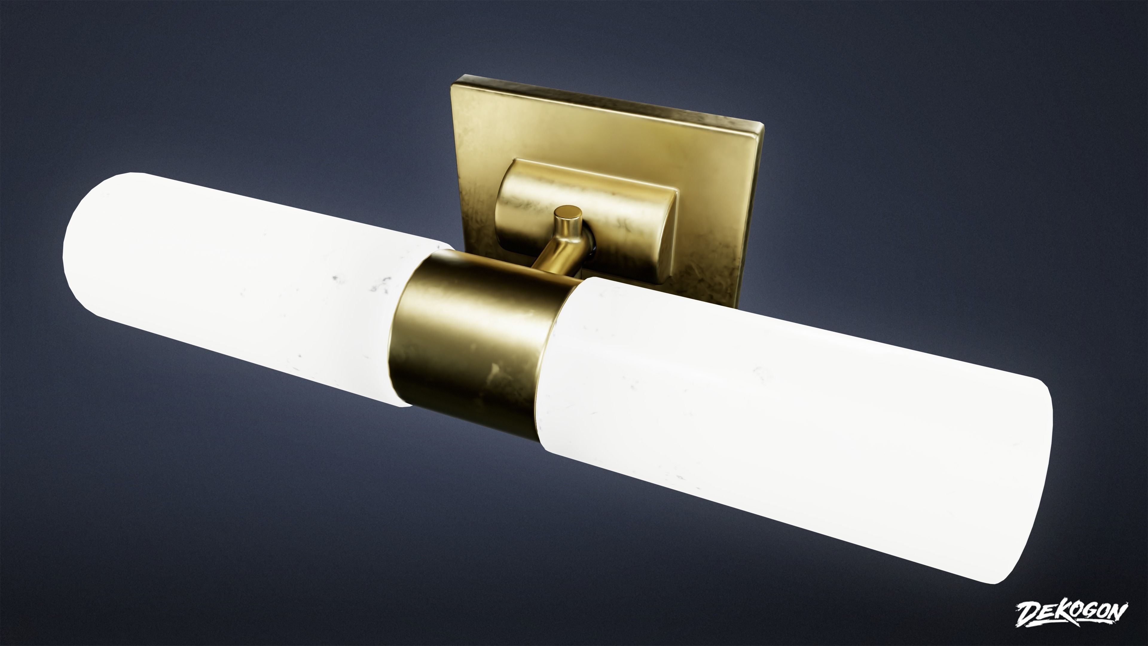 LIGHTING - Light Set Bathroom 01 - LOW POLY AND NANITE Low-poly 3D model_12