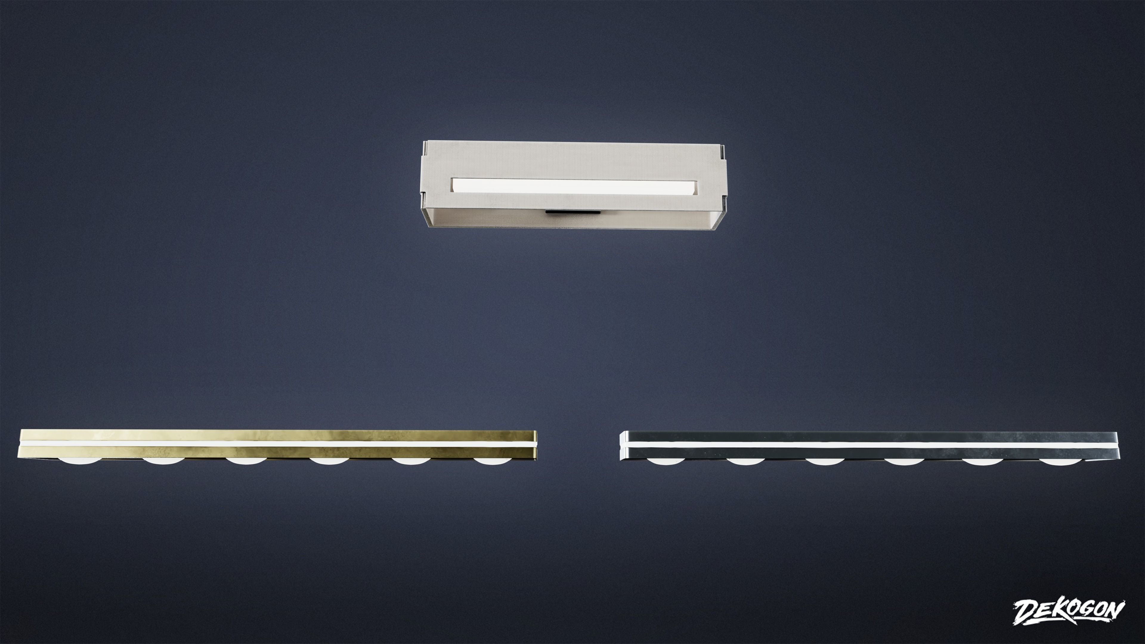 LIGHTING - Light Set Bathroom 01 - LOW POLY AND NANITE Low-poly 3D model_1