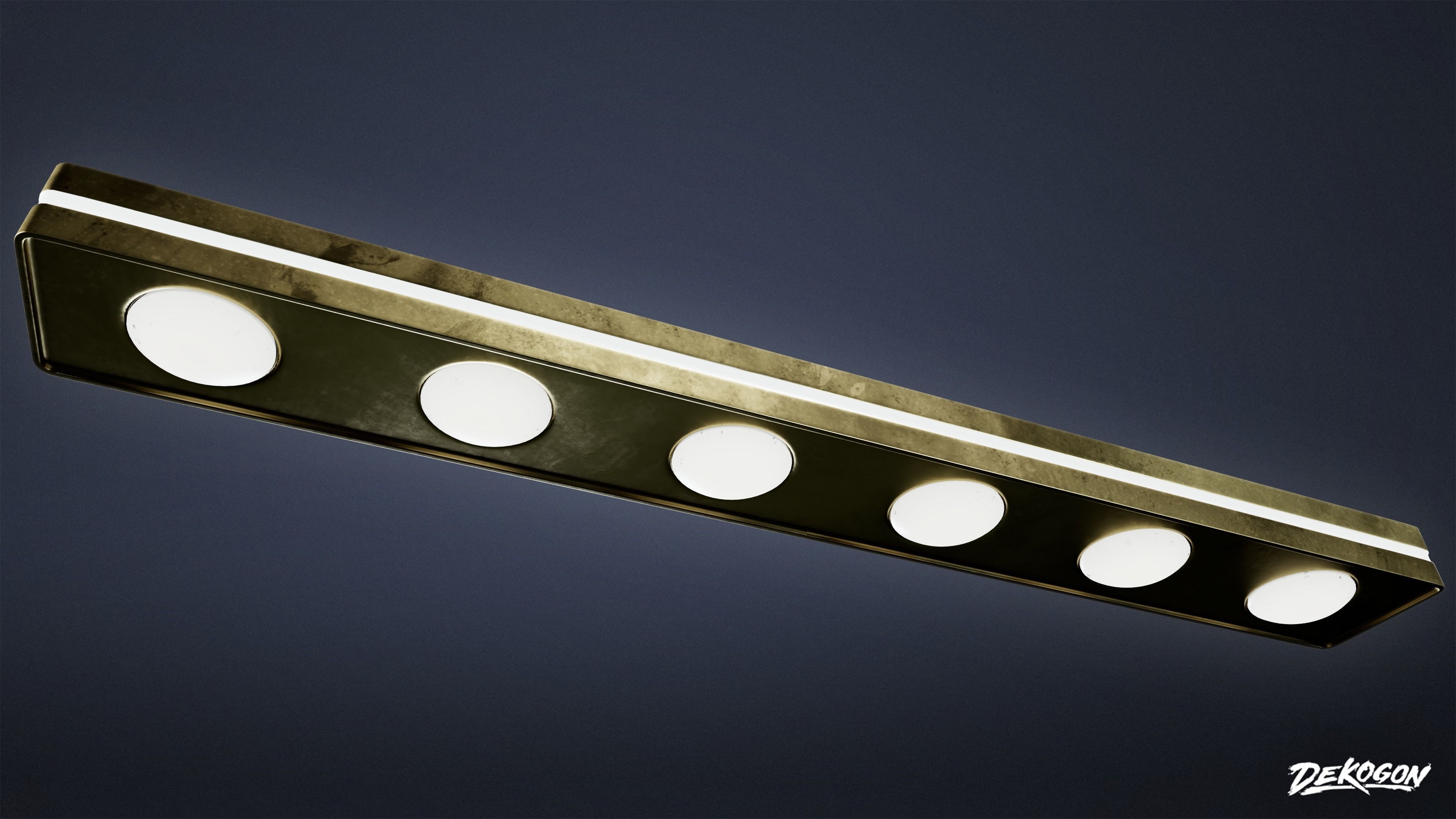 LIGHTING - Light Set Bathroom 01 - LOW POLY AND NANITE Low-poly 3D model_5