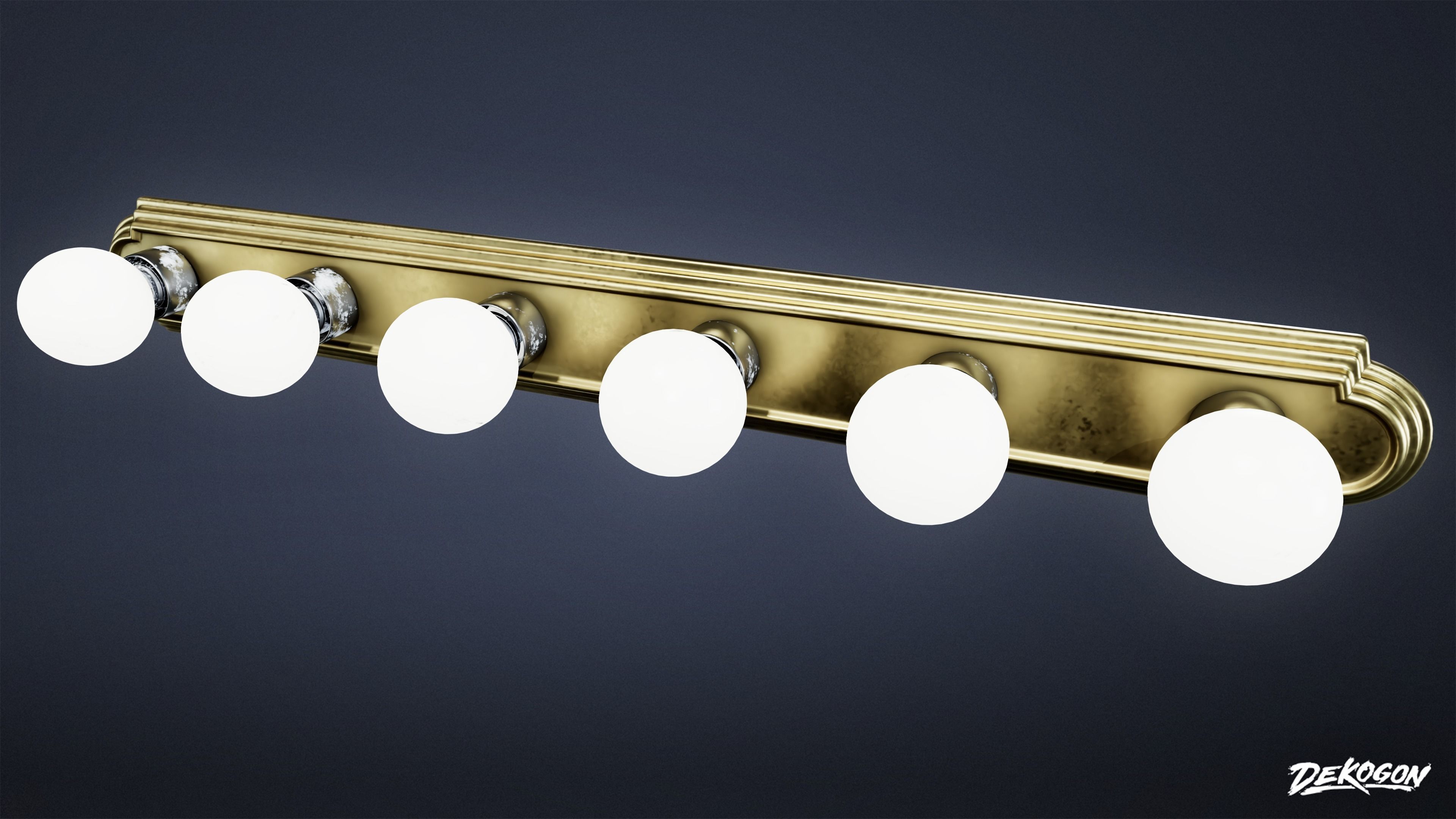 LIGHTING - Light Set Bathroom 01 - LOW POLY AND NANITE Low-poly 3D model_13