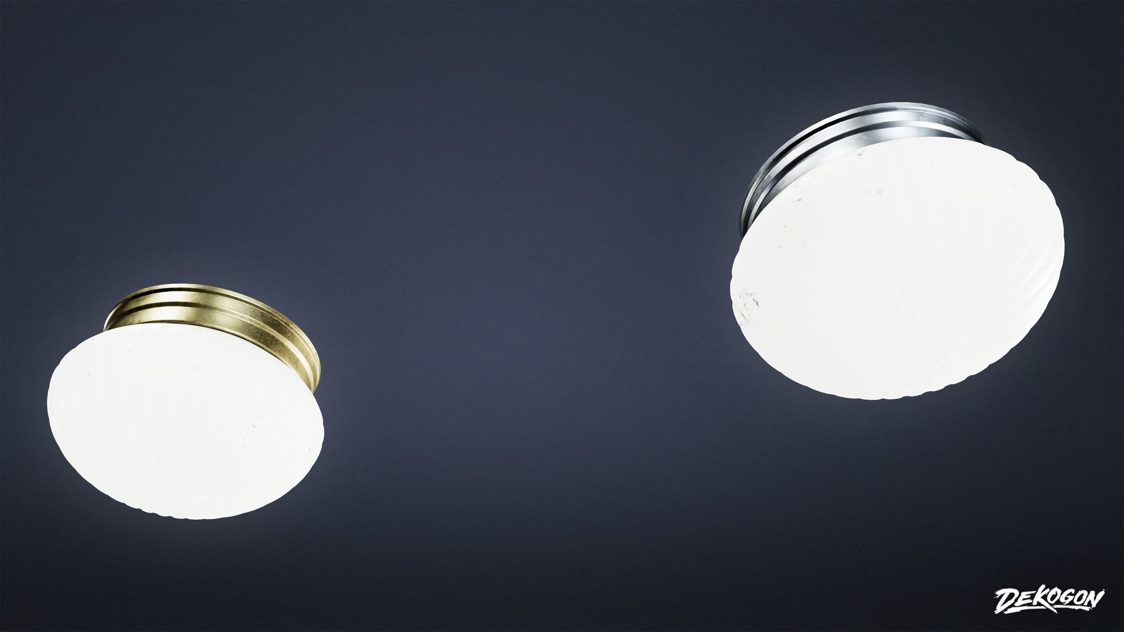 LIGHTING - Light Set Bathroom 01 - LOW POLY AND NANITE Low-poly 3D model_19