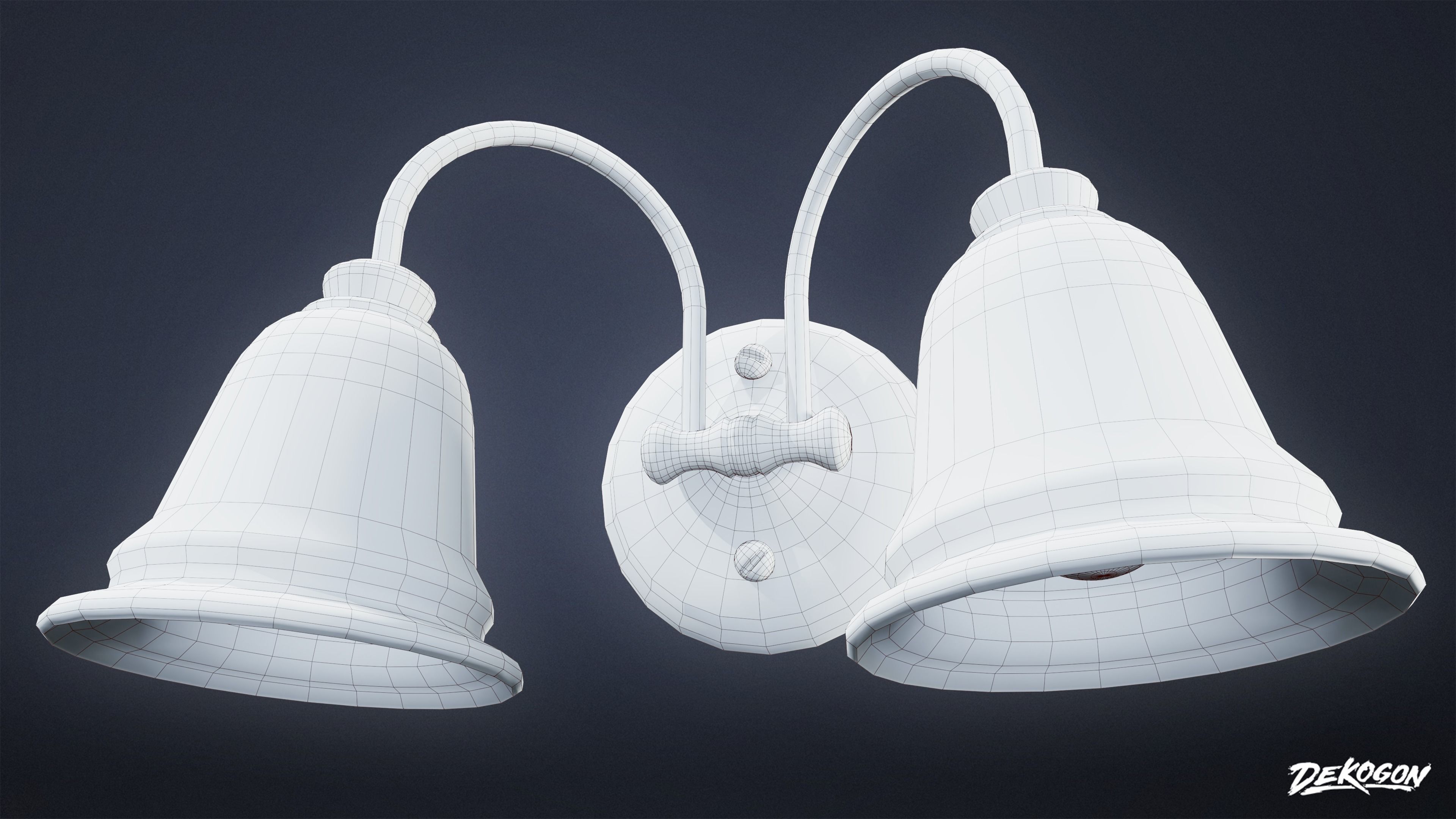 LIGHTING - Light Set Bathroom 01 - LOW POLY AND NANITE Low-poly 3D model_33