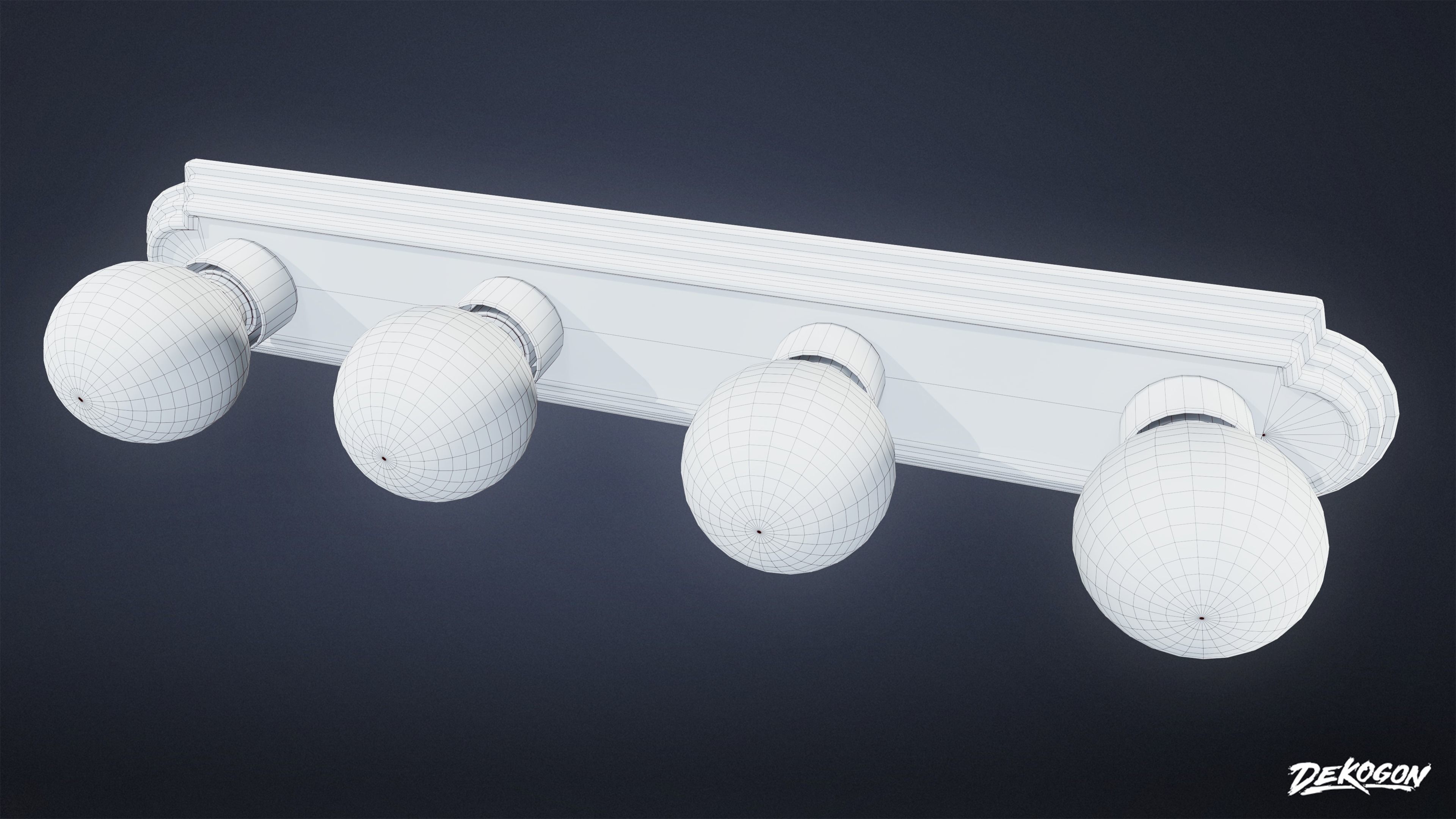 LIGHTING - Light Set Bathroom 01 - LOW POLY AND NANITE Low-poly 3D model_31