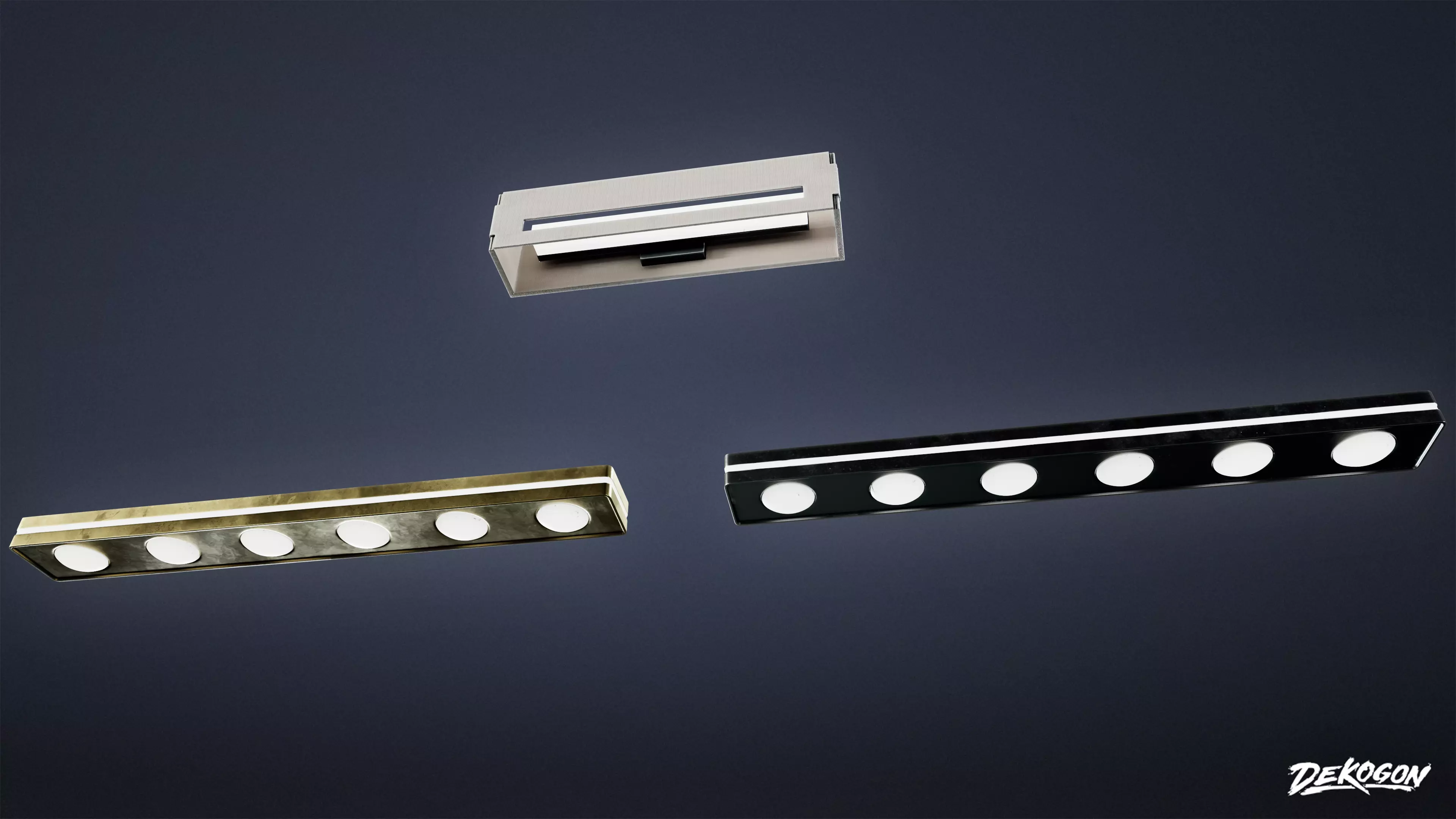 LIGHTING - Light Set Bathroom 01 - LOW POLY AND NANITE Low-poly 3D model_0