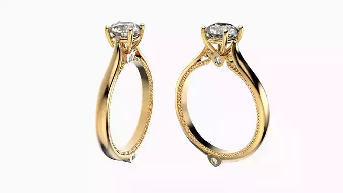 Engagement heart ring 16-20 sizes R29 3D print model