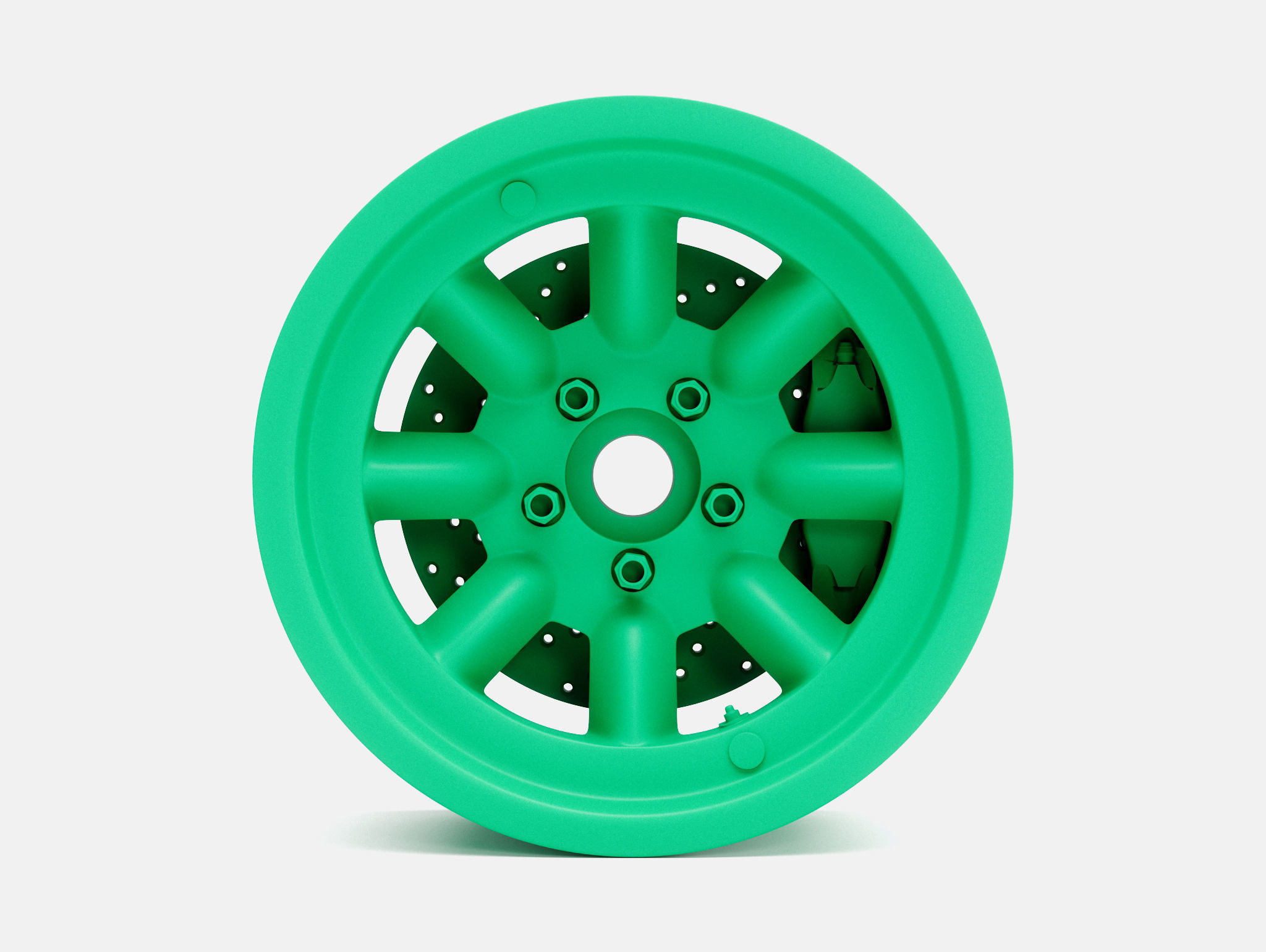 15x8 Minilite Wheel and Brake 3D print model_3