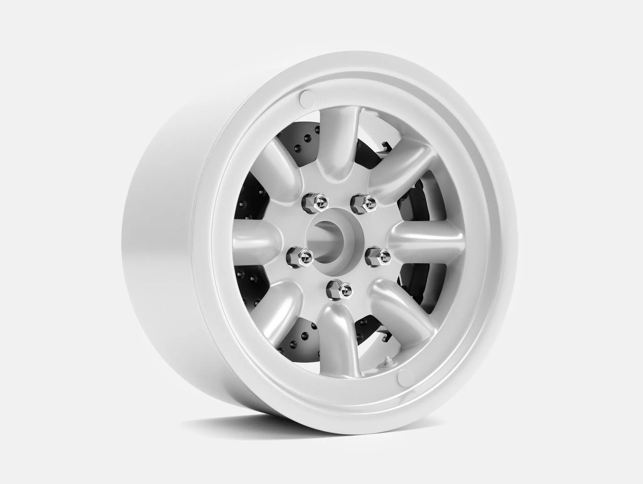 15x8 Minilite Wheel and Brake 3D print model_0