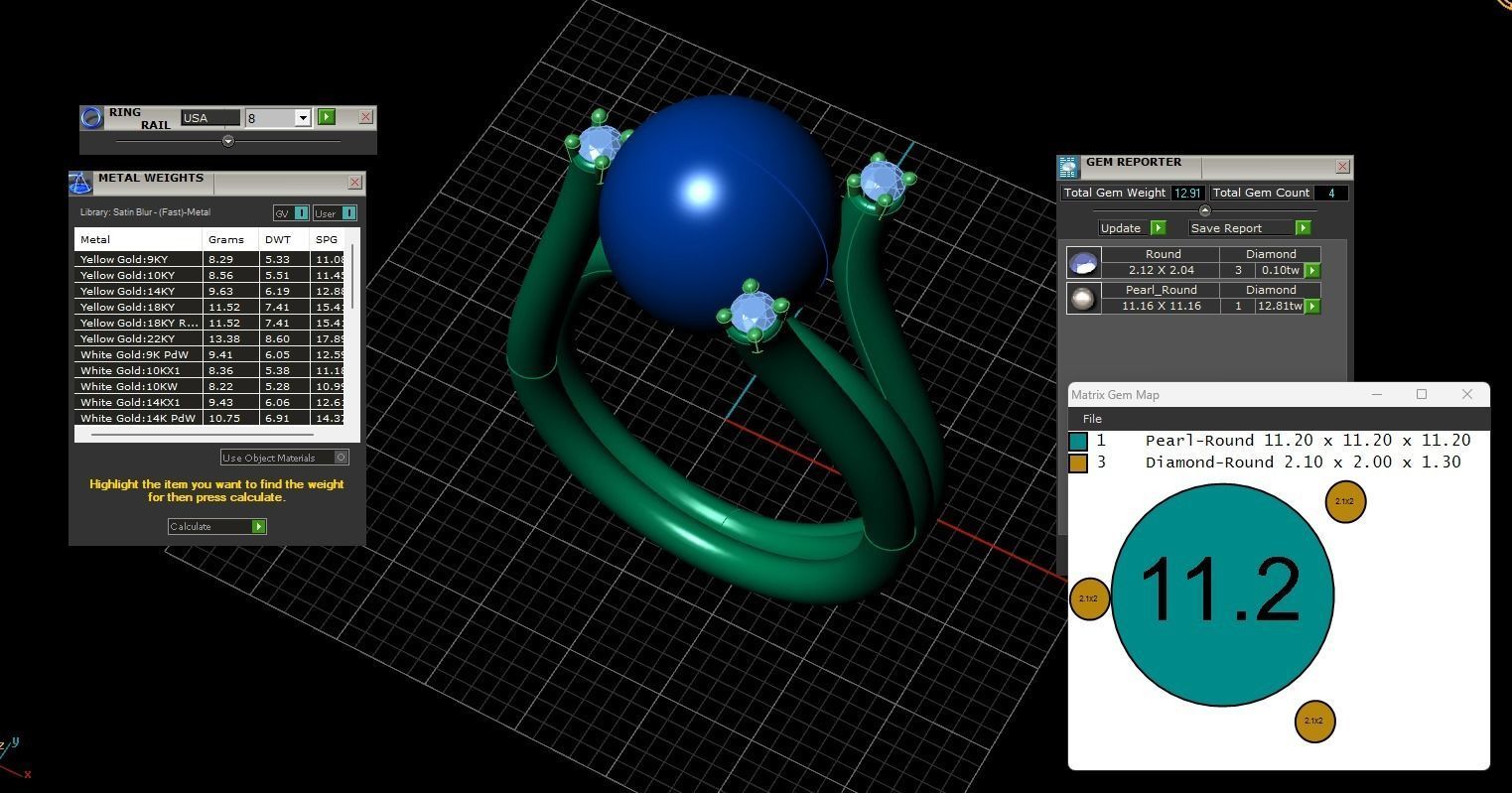 Pearl Natural Ring 3d Print Model 3D print model_2