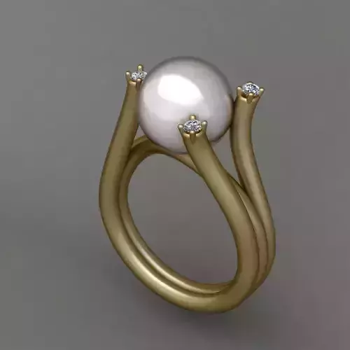 Pearl Natural Ring 3d Print Model