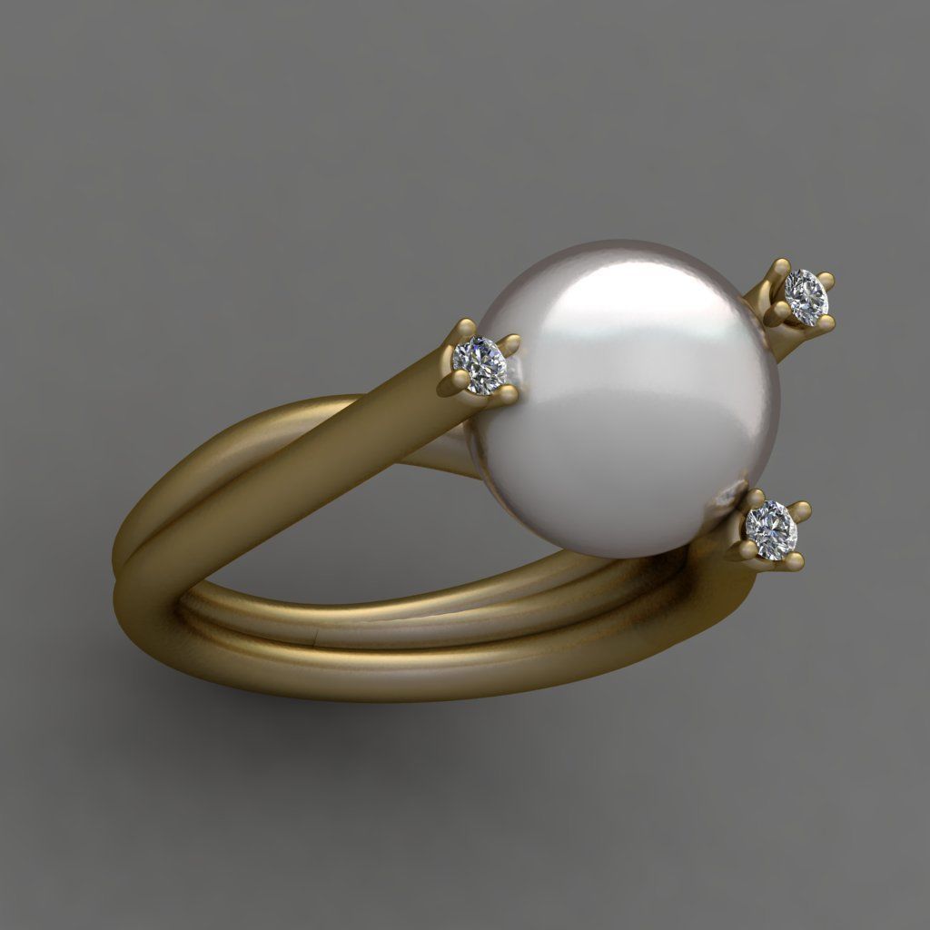 Pearl Natural Ring 3d Print Model 3D print model_1