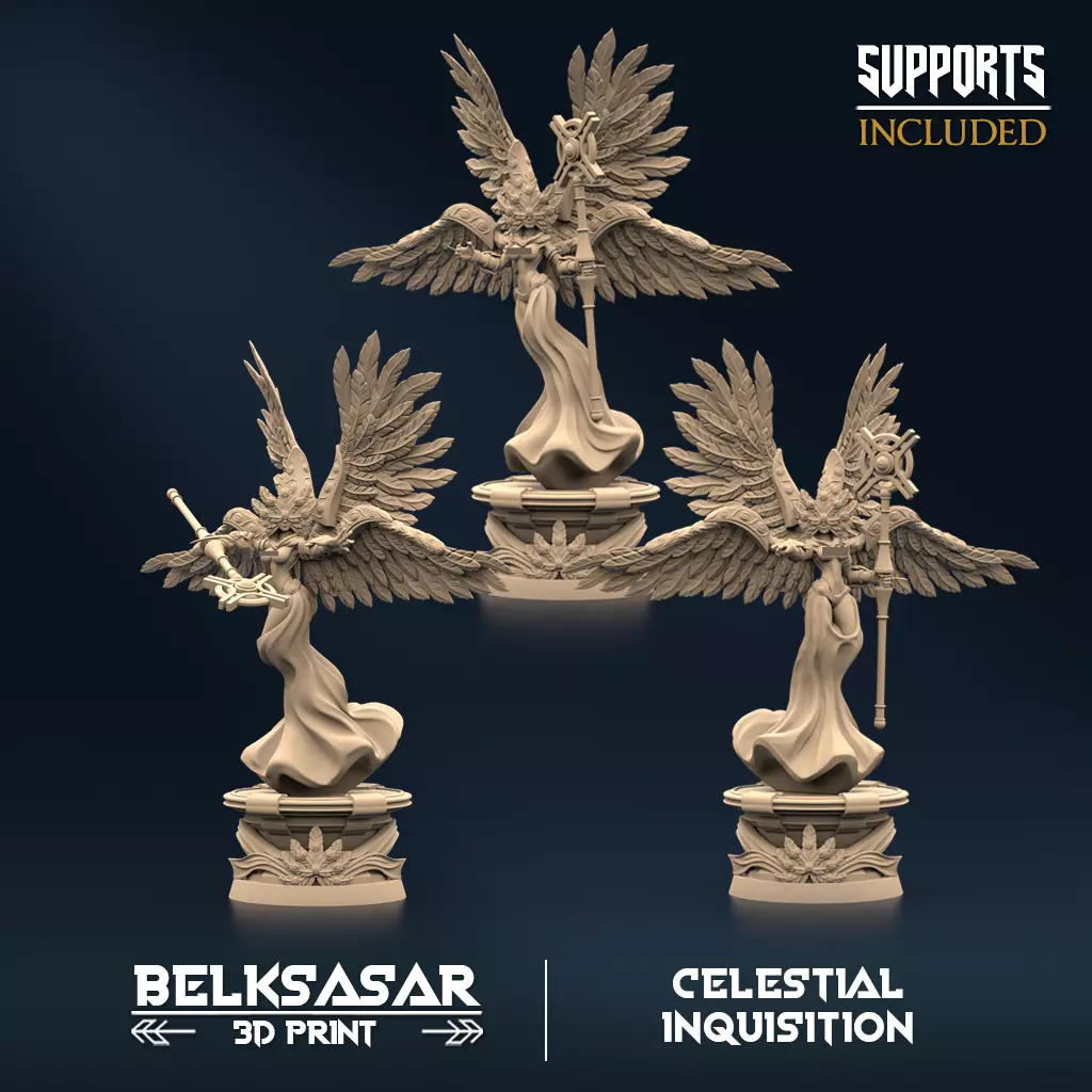 Inquisition Jurist Set x3 Nude 3D print model_0