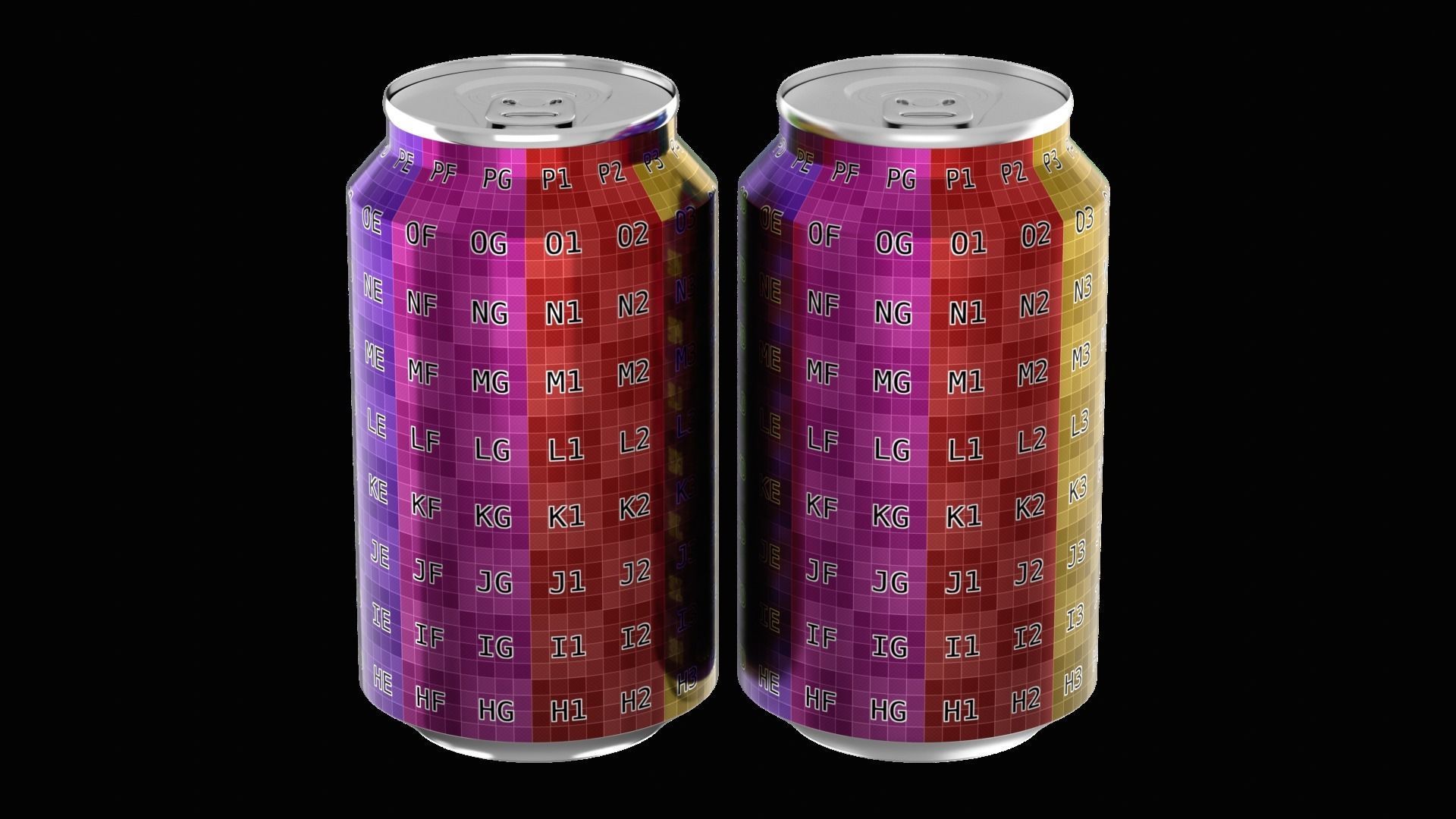 355 ml Standard Beverage Can - Matte and Glossy materials Low-poly 3D model_6