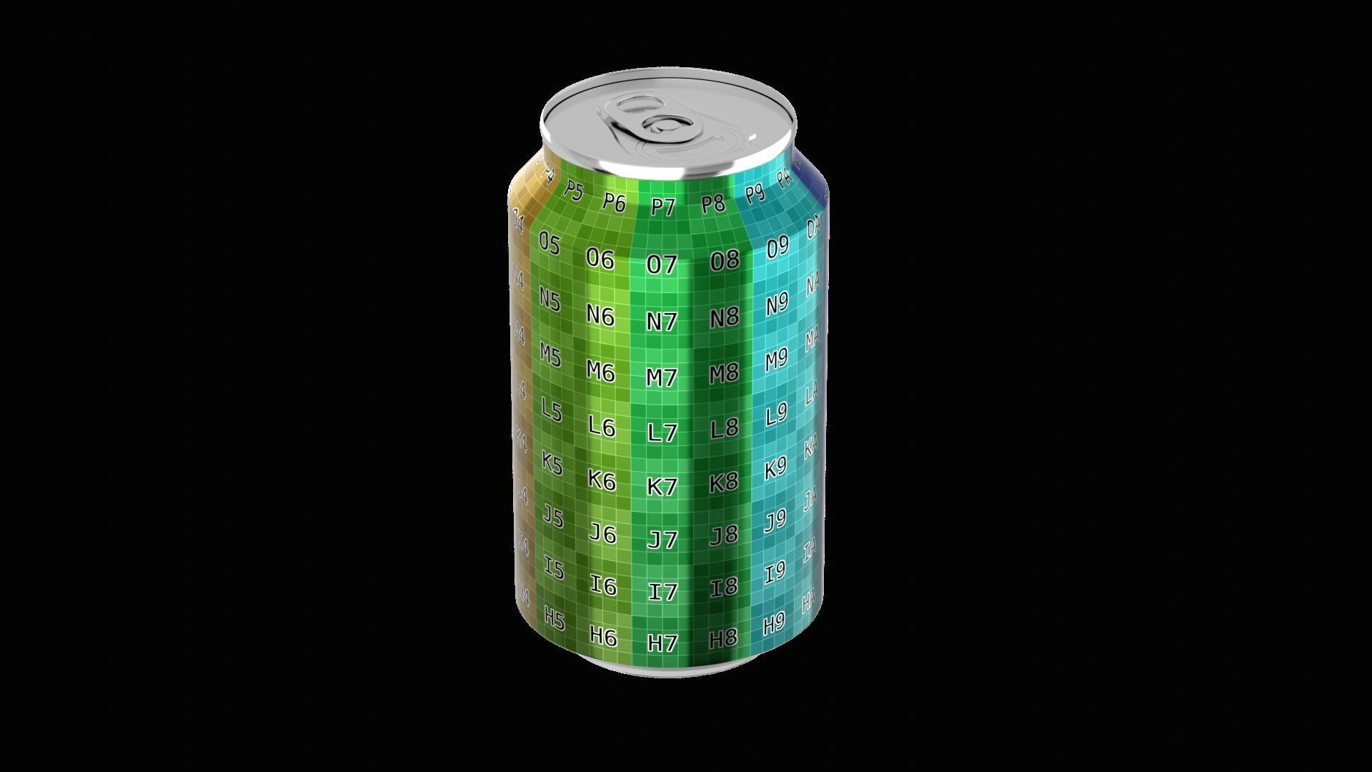 355 ml Standard Beverage Can - Matte and Glossy materials Low-poly 3D model_30
