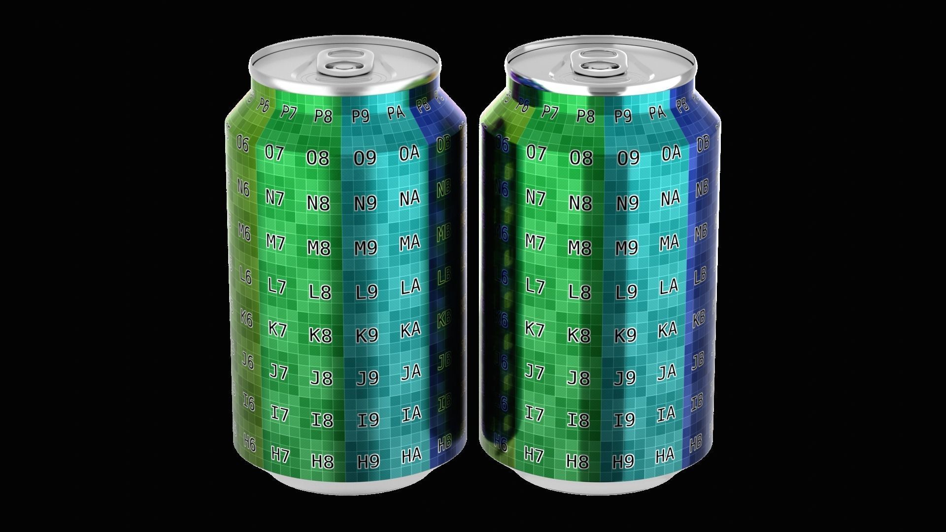 355 ml Standard Beverage Can - Matte and Glossy materials Low-poly 3D model_7