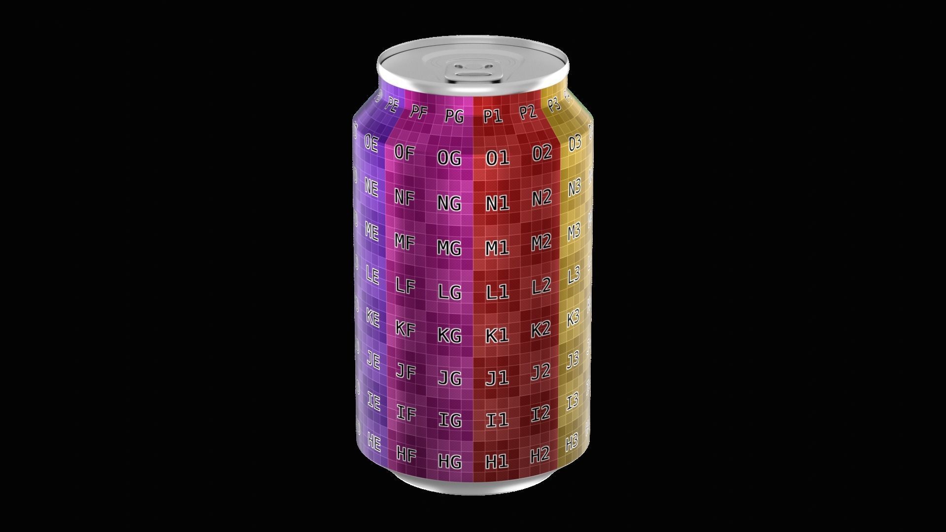355 ml Standard Beverage Can - Matte and Glossy materials Low-poly 3D model_18