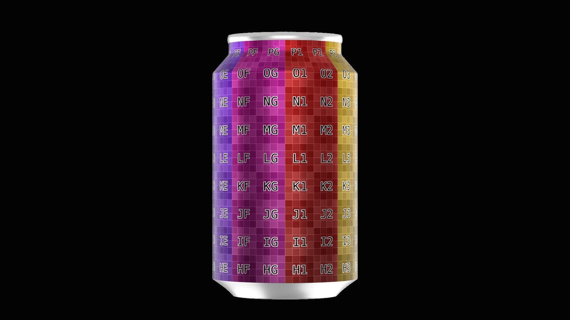 355 ml Standard Beverage Can - Matte and Glossy materials Low-poly 3D model_15