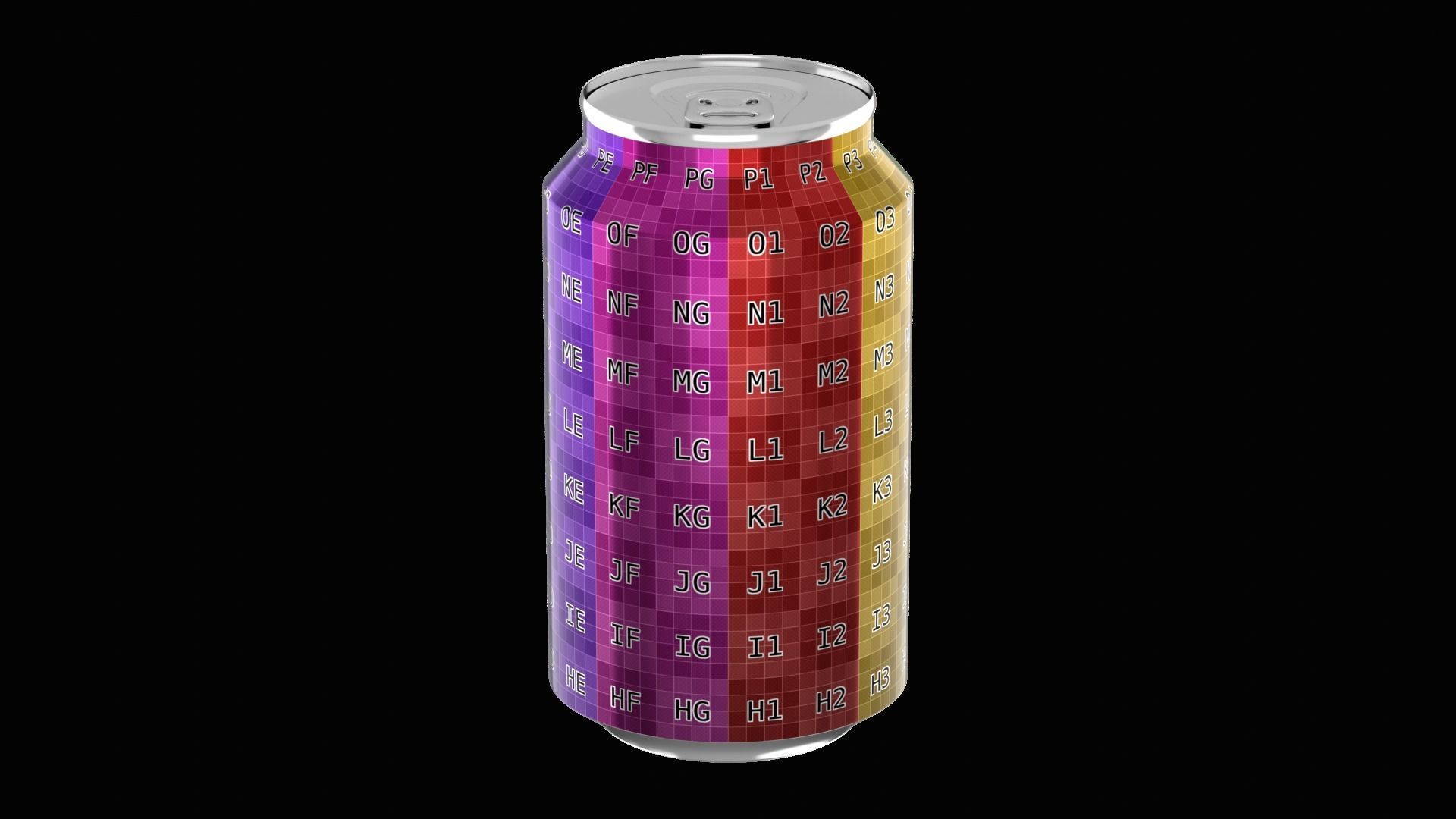 355 ml Standard Beverage Can - Matte and Glossy materials Low-poly 3D model_28