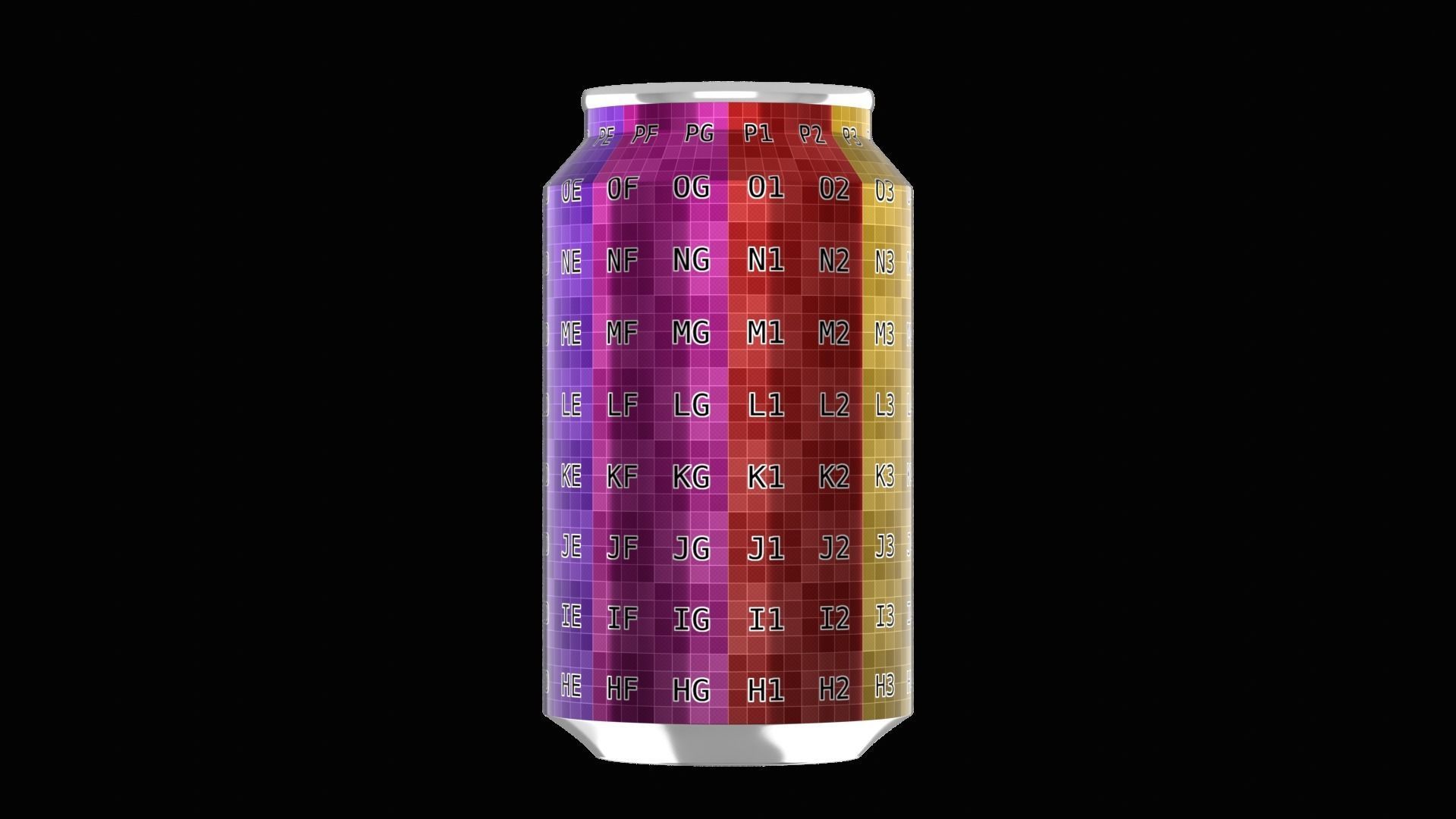 355 ml Standard Beverage Can - Matte and Glossy materials Low-poly 3D model_25