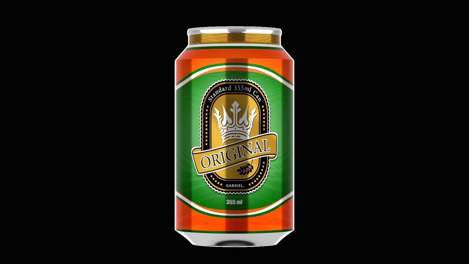 355 ml Standard Beverage Can - Matte and Glossy materials Low-poly 3D model_23