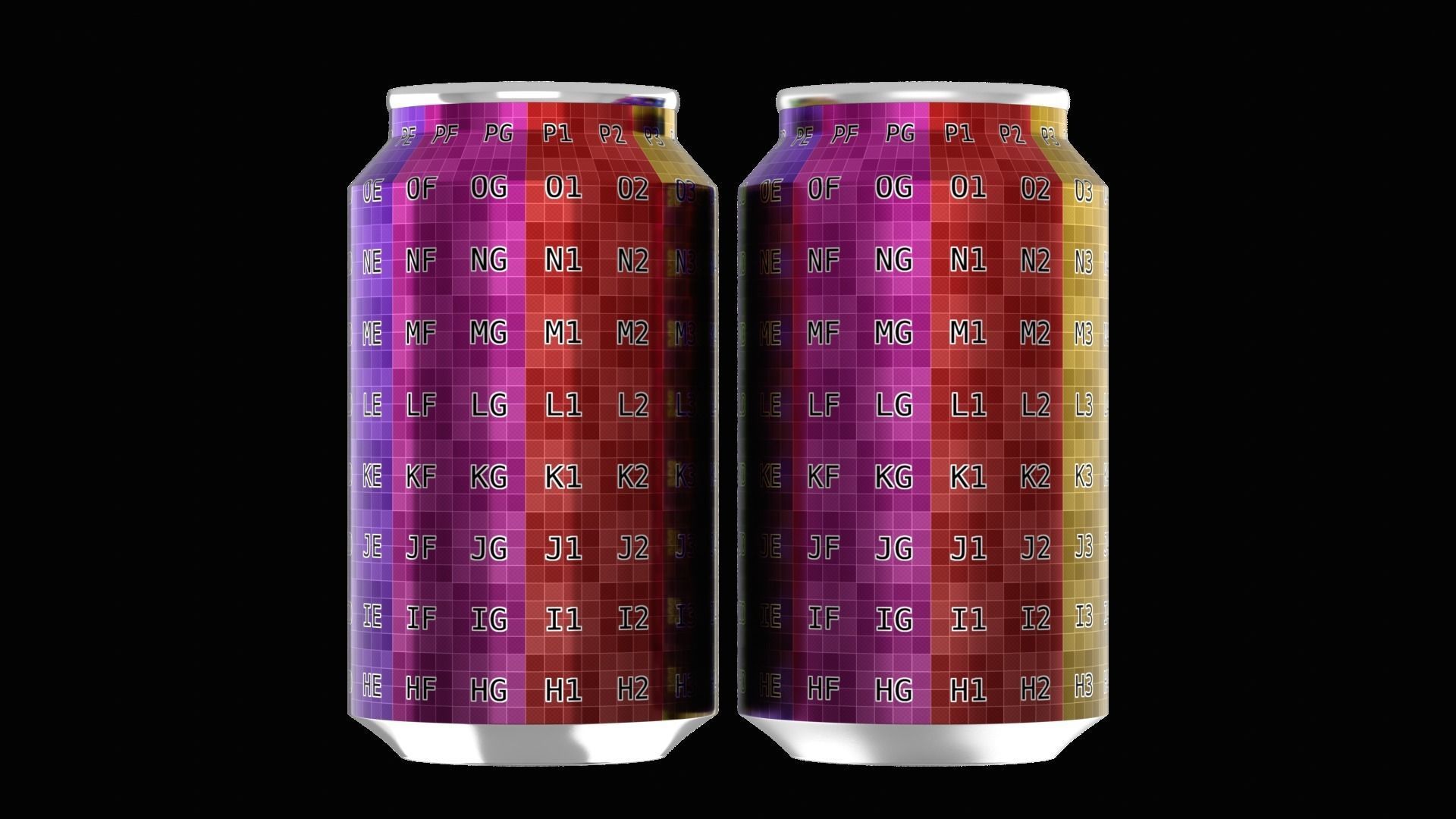 355 ml Standard Beverage Can - Matte and Glossy materials Low-poly 3D model_3