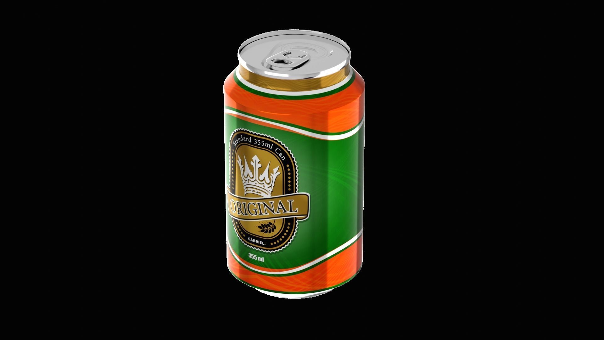 355 ml Standard Beverage Can - Matte and Glossy materials Low-poly 3D model_31