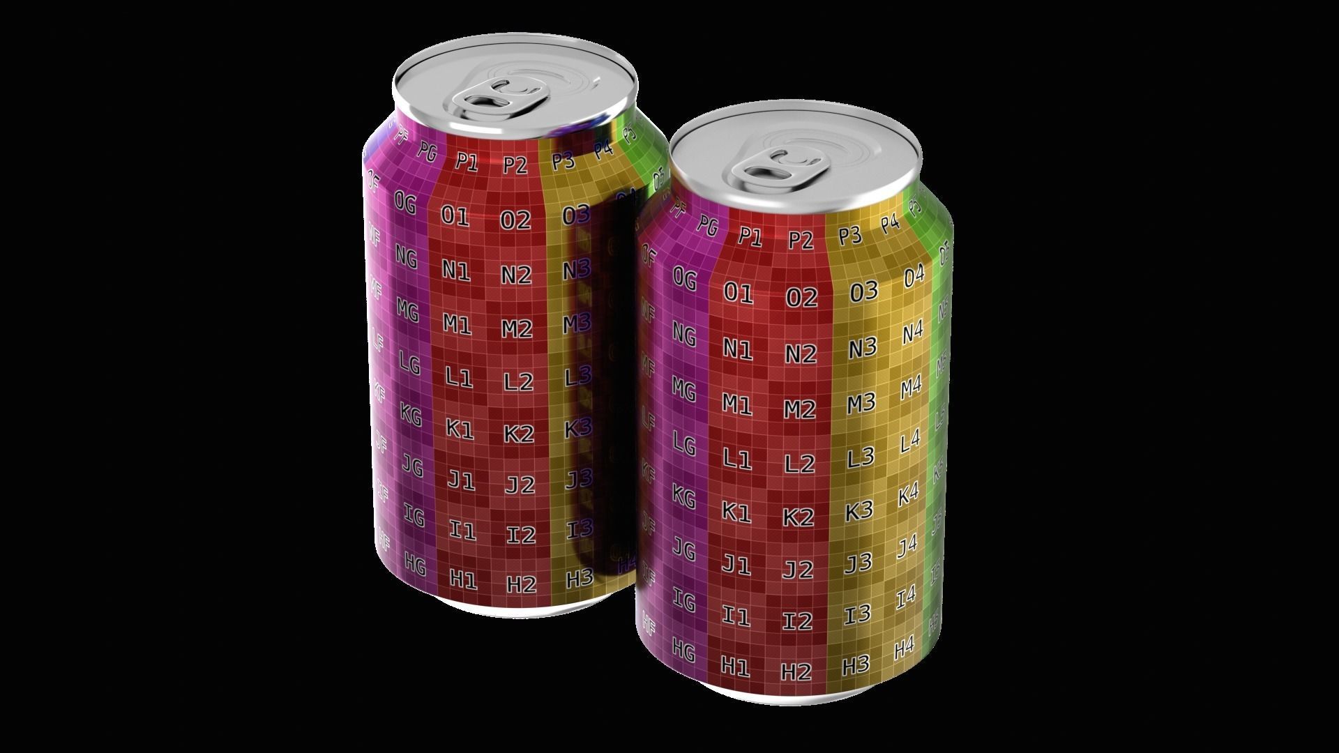 355 ml Standard Beverage Can - Matte and Glossy materials Low-poly 3D model_12